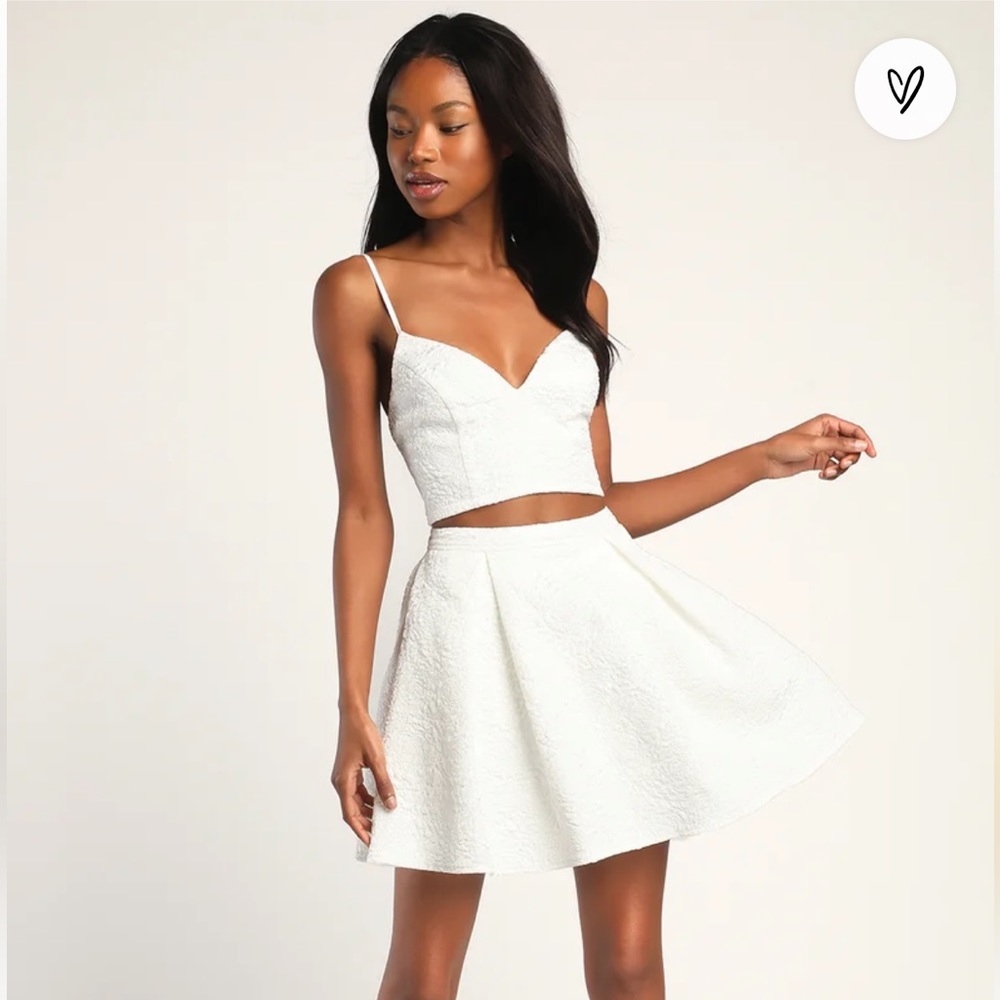 NWT Lulu’s White Love You 2 piece set